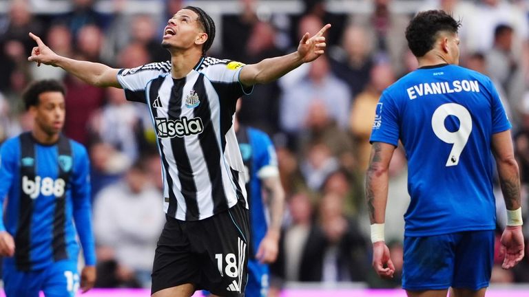 Newcastle’s European hopes take another hit with Bournemouth defeat