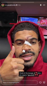 Pictured: Morgan Gibbs-White issues startling injury update after nasty clash in Chelsea win