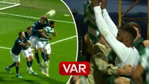 Celtic take title race to final-day Hearts showdown after controversial late penalty