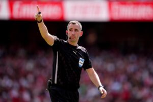 Who is the referee for Liverpool vs Man City?