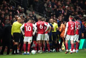 Why Arsenal’s Carabao Cup tie vs Fleetwood Town was stopped for EIGHT minutes