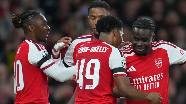Saka shines as Arsenal cruise to Champions League win over Lille
